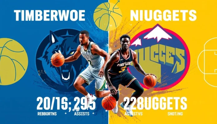 timberwolves vs denver nuggets match player stats