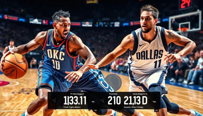 okc thunder vs dallas mavericks match player stats