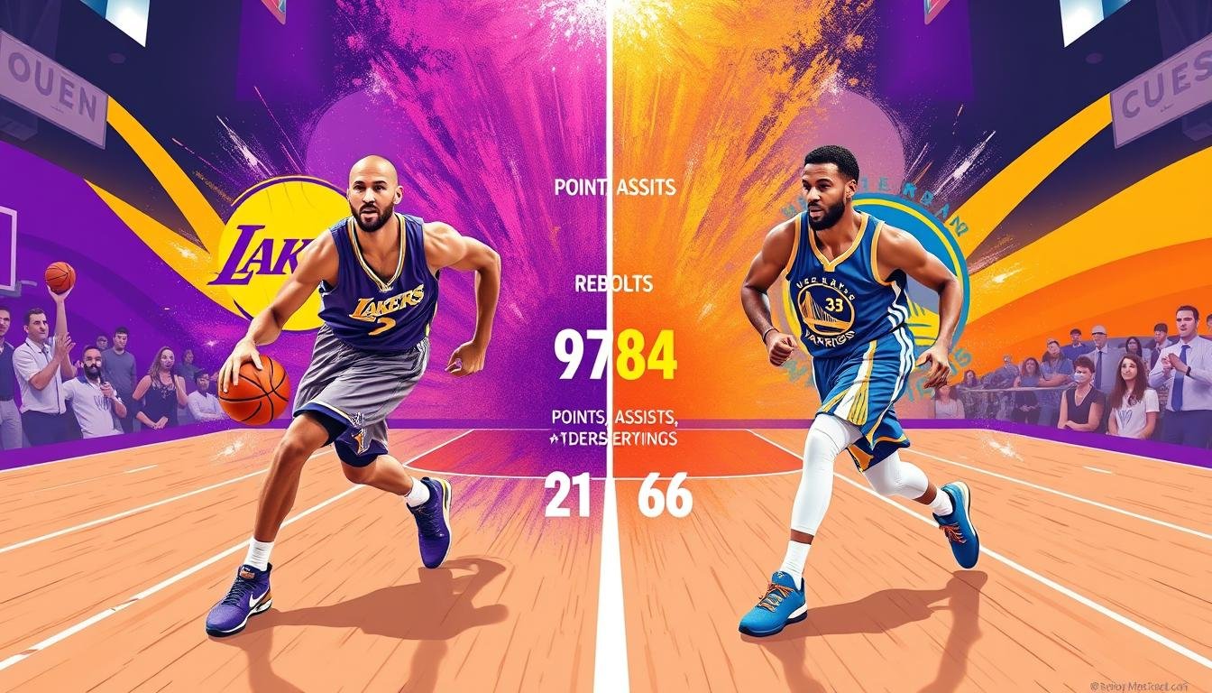 lakers vs golden state warriors match player stats