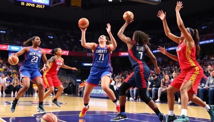 new york liberty vs indiana fever match player stats